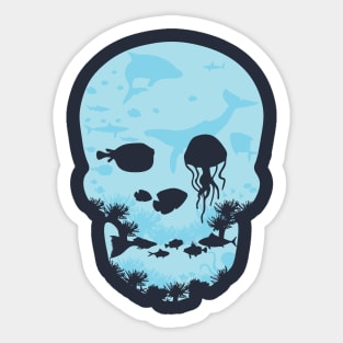 Under the Sea.. Skull Sticker